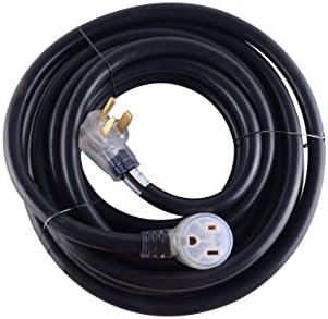 MaxWorks 80702 Heavy Duty 20 Foot 8 AWG/3C 6-50 Nema R Plug Lighted Welding Cord with ETL Approved