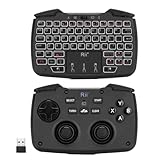 xtwosogrr Rii rk707 2. 4GHz Wireless Game Controller Keyboard Mouse Combo -Turbo -Funktion kompatibel mit PC Raspberry PI2 Android TV -TV -Box(Enlish keyborad)