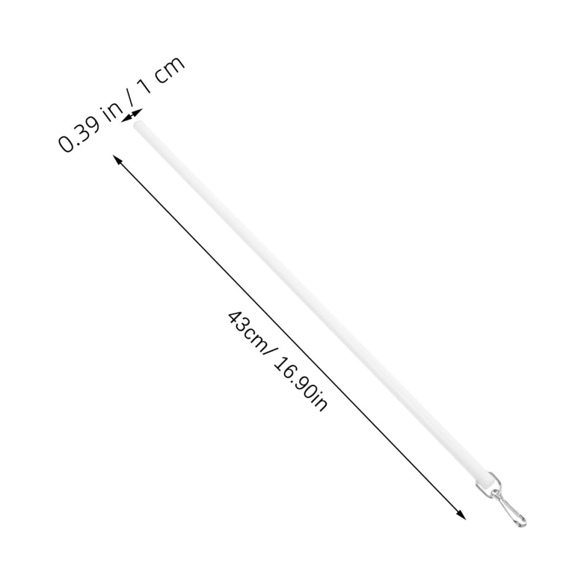 4 Varillas de Acrílico Blanco para Cortinas Alta Resistencia y Diseño Moderno, Barra de Tiro para Cortinas, Adecuado para Sala y Hogar