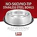 Jeffers No Skid No Tip Stainless Steel Pet Bowls for Dogs & Cats - Non-Slip Food & Water Feeder Dish with Black Rubber Base, Durable Easy to Clean Feeding Bowl for Indoor & Outdoor Use - 3 Quart