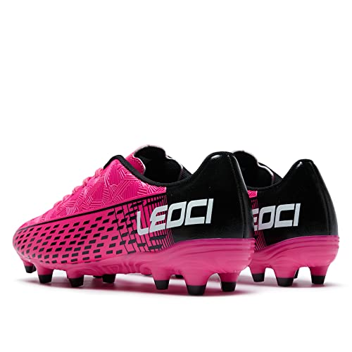 Leoci Soccer Cleats For Women's And Men's Outdoor Unisex Football Shoes Firm Rugby Boots #TOP2