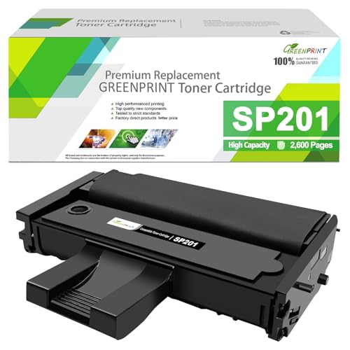 GREENPRINT Cartucho de Tóner Compatible 407254 Alta Capacidad 2600 páginas Negro para Impresoras Ricoh Aficio SP200 SP201 SP203 SP204 SP210 SP211 SP212 SP213 SP220