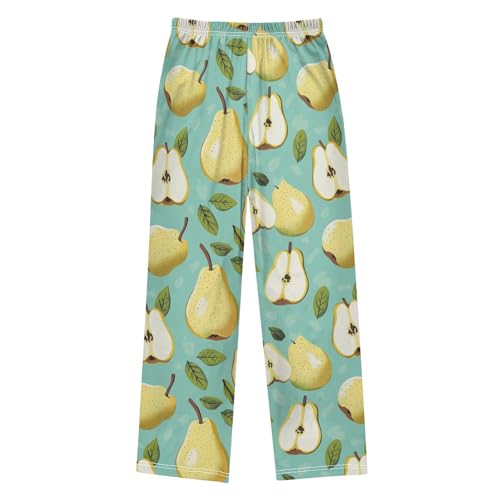 Pear Boys Pants Boys Athletic Pants Long Pant for Boywith Pockets Wide-Leg Size 6-14Y2