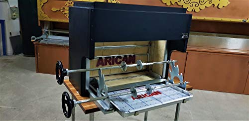 Arican Kitchen Horizontal Shawarma Doner Machine, Charcoal Doner Gyros Horizontal Broiler Grill Rotisserie