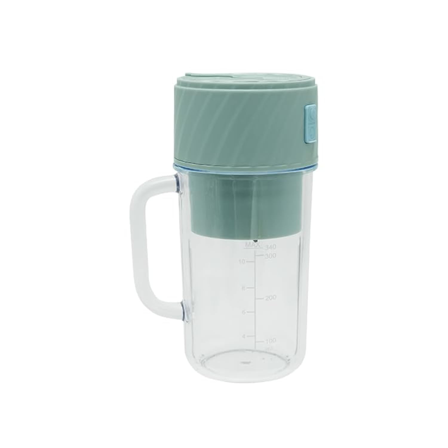 Zonejie Personal Portable Juicer, Wireless, USB Rechargeable Blender, Leak Proof and Stylish, Multifunctional, with 10 Blade Juice or Milkshake Blender, 12oz, Grayish green