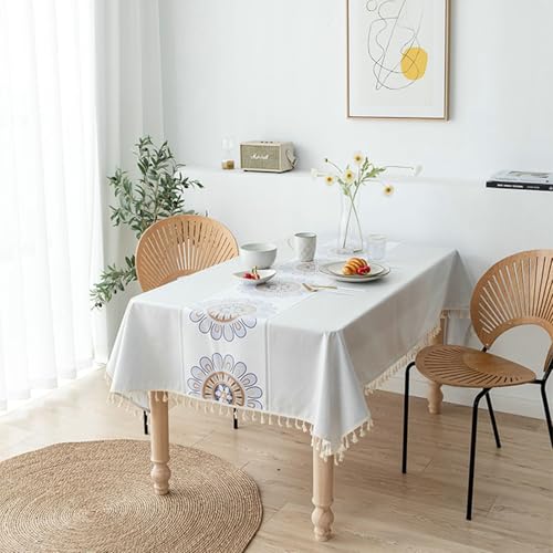 Nappe de table rectangulaire chic KnSam imprimé floral déco moderne 140x200 - 2