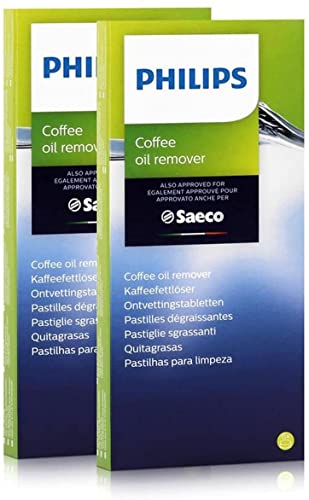 Philips Saeco CA6704/10, pastiglie sgrassanti per caffè, confezione da 2 pezzi con 6 pastiglie da 1,6 g cadauna