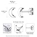 ChicSilver Moon Earrings for Women Moon and Star Earrings Hypoallergenic 925 Sterling Silver Stud Earrings Simple Fashion Earrings