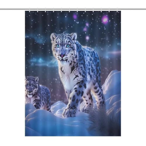 Rideau de douche léopard tissu polyester lavable imperméable pour salle de bain domicile