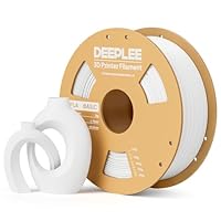 DEEPLEE PLA Basic 1.75mm 3D Printer Filament White 1kg, 3D Printing Filament with Neatly Wound, No Clogging, Best for Begginers, Fits for Most FDM 3D Printers