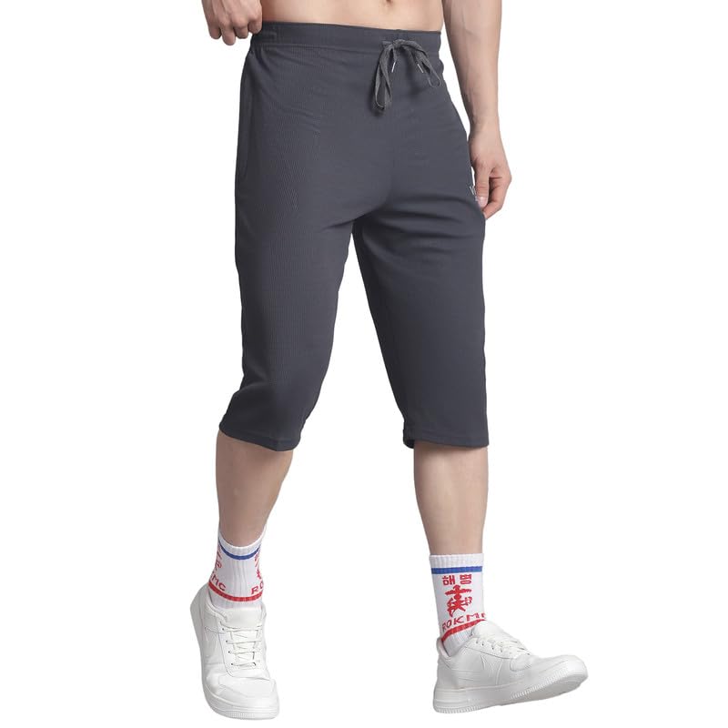 Image of Mack Jonney Solid Regular Fit Polyster Lycra Capri for Men-P