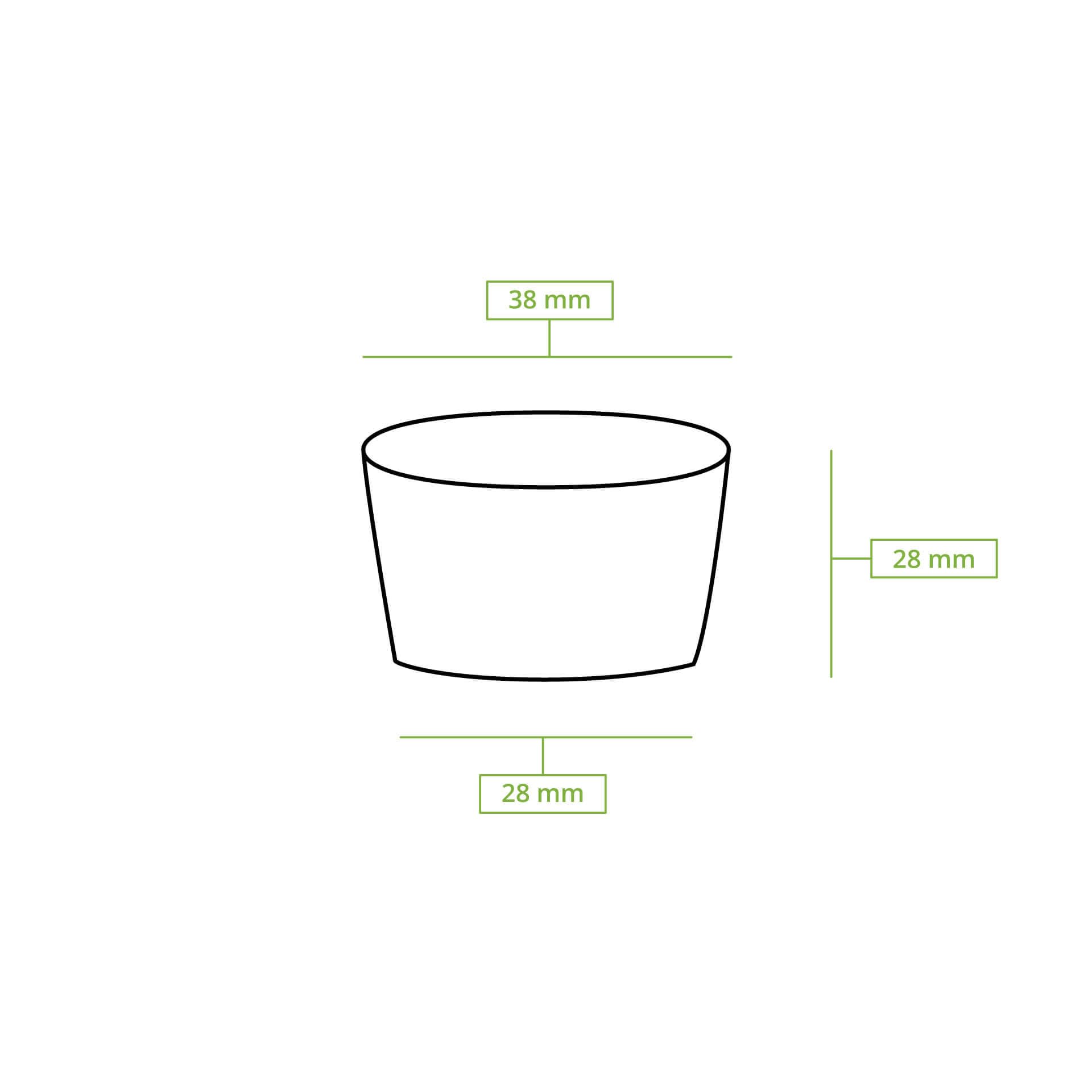 BIOZOYG vasos de papel 20 ml blanco I Cuenco de salsa ecológico I Vasitos blancos hechos de papel encerado I Biodegradable y libre de plástico I hecho de materiales reciclados I 5000 unidades