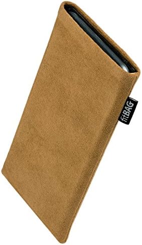 fitBAG Classic Sand Custom Tailored Sleeve for Samsung Galaxy S10+ / S10 Plus (SM-G975F) | Made in Germany | Genuine Alcantara Pouch case Cover with Microfibre Lining for Display Cleaning