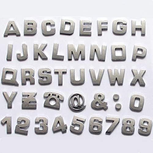 S2S 3D Alphabet Letter A-Z, 0-9 Numbers and Number Symbol Emblem Badge Decals Stickers for Car and Bike