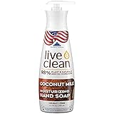 One 11.3 oz. bottle of Live Clean Coconut Milk Liquid Hand Soap Gently cleanses, hydrates, and helps to restore moisture balance and luster to dry hands A hypo-allergenic formula enriched with coconut oil, apricot oil, and vitamins C and E Live simpl...