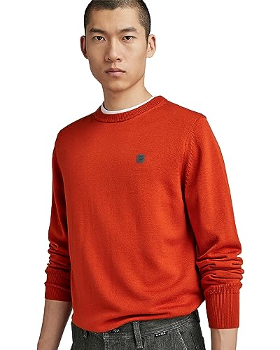 Miniatura 3 de G-Star Raw Jersey Premium Core Knitted Para Hombre, Naranja Rooibos Tea D21931-B692-G052 , L