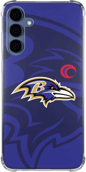 Skinit Clear Phone Case Compatible with Galaxy S24 - Officially Licensed NFL Baltimore Ravens Double Vision Design