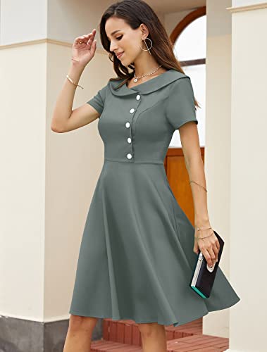 Wedtrend Women's 1950S Vintage Audrey Hepburn Style Cocktail Swing Dresses Wtp20007Greys #TOP5