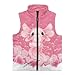 Ystardream Kawaii Axolotl Warm Fleece Vest for Girls Zip Up Jacket Size 5-6 Pink Polar Fleece Jacket for Girls Fashion Outwear Fall Winter Sleeveless Coat for Little Kid Holiday Photo Outfit