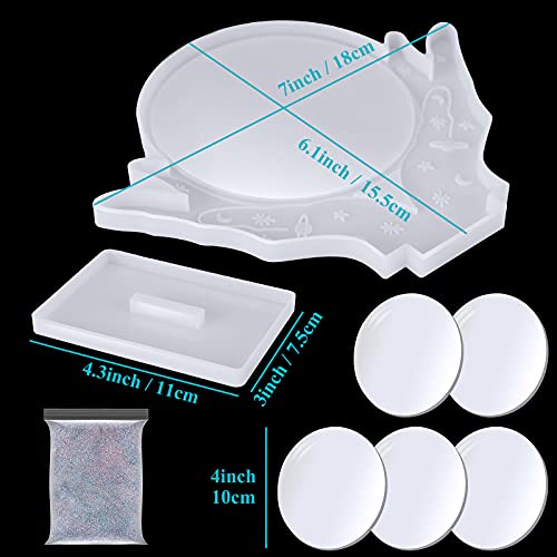 Niart Makeup Mirror Casting Kit With Crystal Hands Silicone Molds, Diy Art Craft Supplies Shatterproof Lens And Glitter For Handcrafting Photo Frames, Tabletop Mirrors And Home Decor Gifts #TOP6