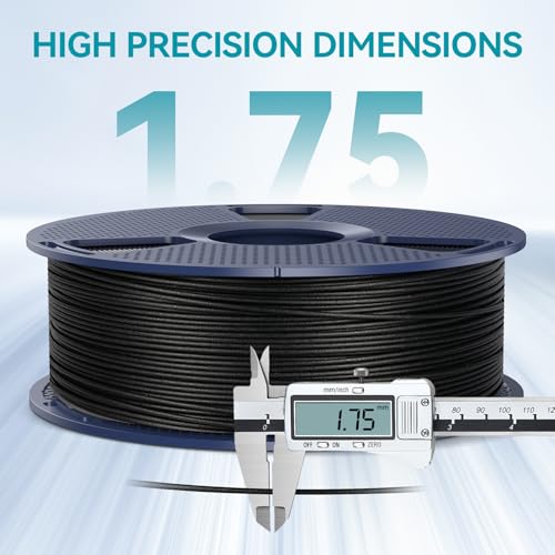 Image of SUNLU Carbon Fiber PLA, Strong and Lightweight PLA 3D Printer Filament, PLA Filament 1.75mm Dimensional Accuracy + /- 0.02 mm, Neatly Wound 3D Printing Filament, 1KG Spool. (Black)