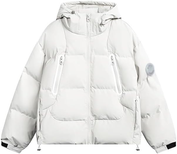 Retro Hooded Cotton Padded Jacket for Both Men Women Warm Winter Coat