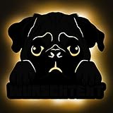 SCHÖNE DEKORATION: Keine Massenware sondern dein Einzelstück im Mops-Look. Diese Wandlampe ist der Hingucker für jeden echten Fan