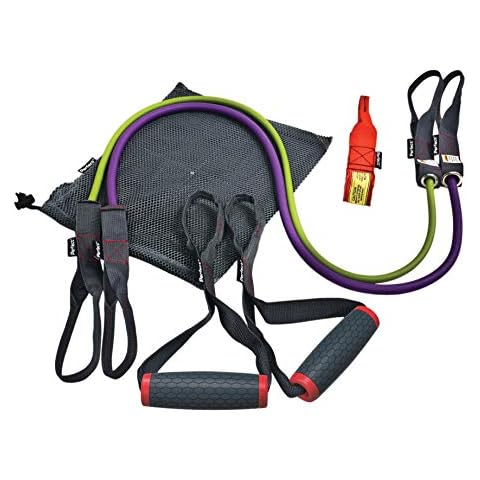 Perfect Fitness Resistance Bands, Kit with Handles, Door Anchor and Workout Guide Cover