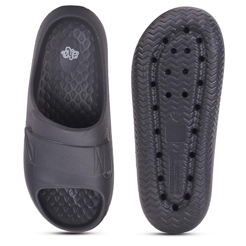 Image of Liberty A-HA DREAMWALKM Casual Slider For Men - Black, Grey, Dark Grey & Khaki | Slip-on /Flip Flops - Durable and Lightweight | Comfortable and Soft Outsole for Everyday Wear - Stylish Footwear
