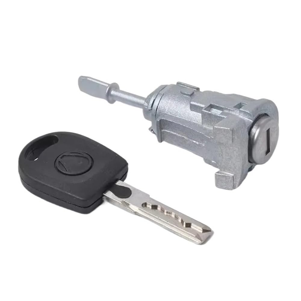 Hzsmyxgs One Color Car Door Lock Compatible With Skoda For Fabia 1998 1999 2000 2001 2002 2003 2004 2005 2006 2007 604837167 604837168 Door Lock Cylinder Key(Left)