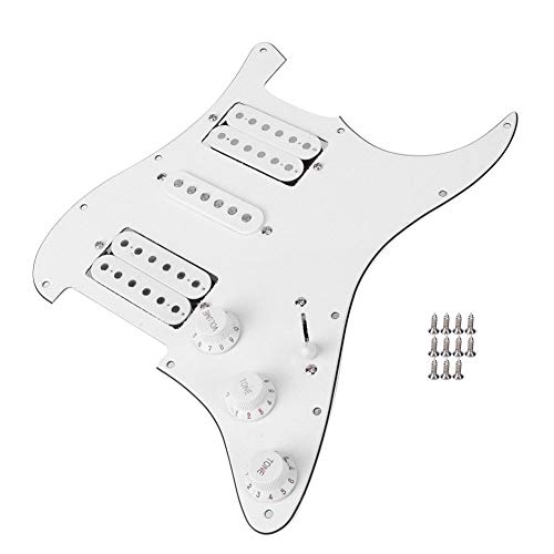 Keenso Pickguard chargé de Strat, Carte de Guitare électrique 2 Couleurs chargée Pickguard Humbucker avec Micro HSH pré… - Les Beatles, Paul McCartney, John Lennon, RIngo Starr, George Harrison Keenso Pickguard chargé de Strat, Carte de Guitare électrique 2 Couleurs chargée Pickguard Humbucker avec Micro HSH pré… – Image 3