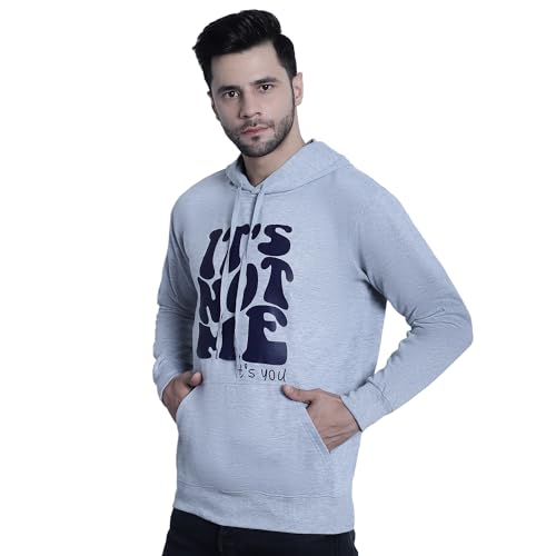 Image of Mack Jonney Printed Hooded Cotton Fleece Hoodie for Men-MACK32358
