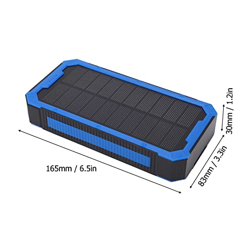 Banque d'énergie Solaire 36800mAh - Power Bank Portable avec 36 LED d'éclairage intégré, 6 Ports USB et Charge Rapide sans Fil pour Escalade et activités en Plein air