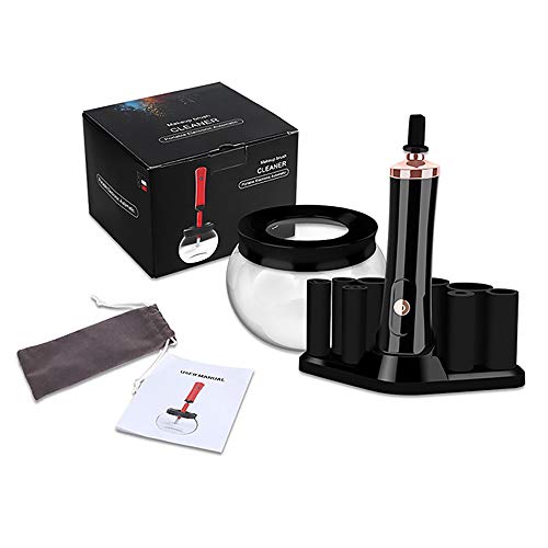 Electric Makeup Brush Cleaner Dryer,Electric Automatic Cosmetic Makeup Brushes Spinner Cleaner&Dryer,8 Rubber Professional Makeup Brush Cleaning Tool for Makeup Brush&Women Gifts