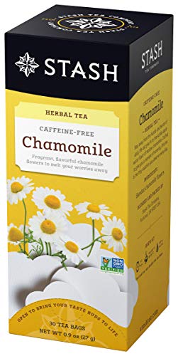 Image of Stash Tea Chamomile Herbal Tea - Caffeine Free, Non-GMO Project Verified Premium Tea with No Artificial Ingredients, 30 Count (Pack of 6) - 180 Bags Total