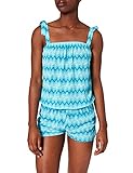 mono rayas lazo zara Cordón en la cintura Lovable Beachwear Mono de Viscosa flamada, Rayas Azul, S para Mujer