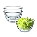 Produktbild NUTRIUPS 3 Stück Mini Glasschalen im Set 500ML Glasschüssel Salatschüssel 11.6cm Glas Dessertschalen Glas, Vorspeise Glasschale