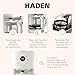 HADEN Coffee Machine, 12 Cup Programmable Drip Coffee Maker, Ivory & Chrome