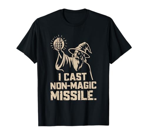 I Cast Non-Magic Missile Tshirt Funny Wizard Parody Meme T-Shirt