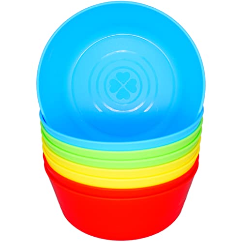 Bloomsworld 8 Toddler Plastic Bowls Set, Reusable, BPA Free, Kids Picnic and Party Tableware for Boys and Girls