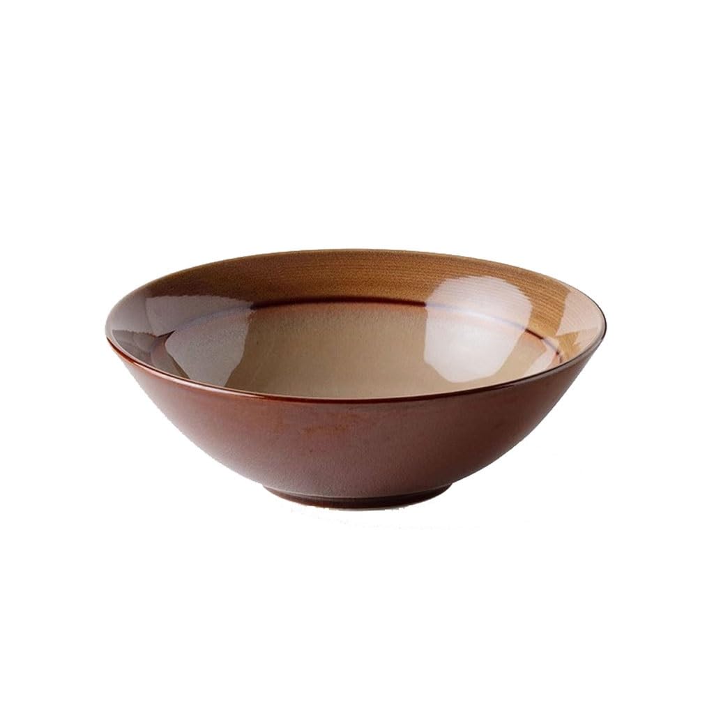 XYIANG Soup Bowl Household Zong-colored Noodle Bowl, Restaurant Ceramic Soup Bowl, Kitchen High-looking Stew Bowl Deep Bowls