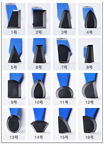 Set cuchillos para cerámica 16 piezas acero tungsteno miniatura 5