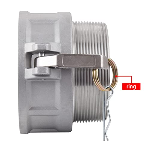 Aluminum Type B Cam Lock Fittings,Cam And Groove Hose Fitting,2" Female Coupler X 2" Male Npt 2 Pcs #TOP4