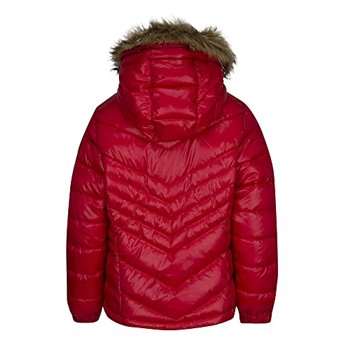 Jordan Girl's Faux Fur Trim Pearlescent Puffer Jacket (Little Kids/Big Kids)2