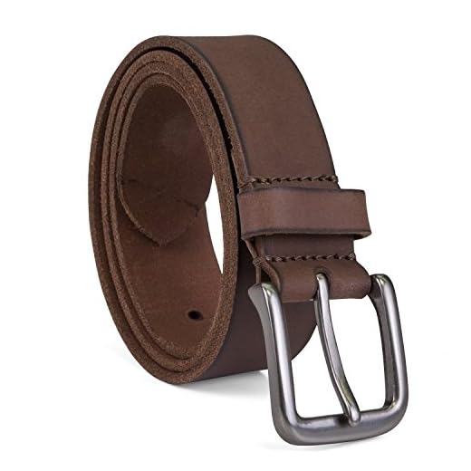 Timberland Men's 35mm Classic Jean Belt, Dark Brown, 38