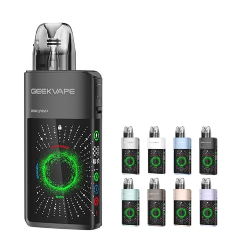 Geek vape Digi Q Vista Pod System Kit 1600mAh 3ml (Max 35W) M[NxCv fW L[ rX^ |bh dq^oR Vape xCv (Black)