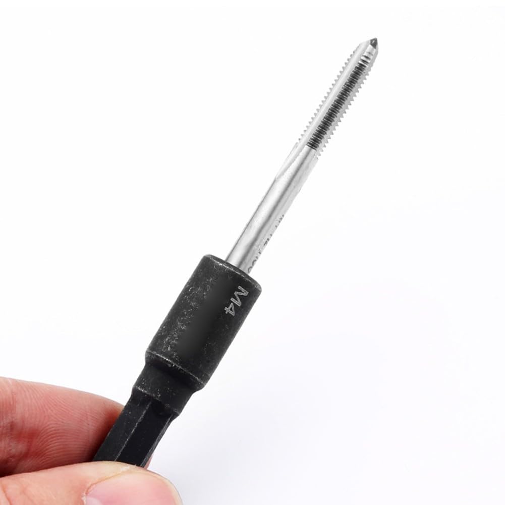 6-teiliges Gewindebohrer-Adapter-Set, 4–12 mm Gewindeausdreher mit 1/4-Zoll-Sechskantschaft, Verlängerungsstange aus legiertem Stahl für Bohrmaschine, DIY, Auto-Reparatur