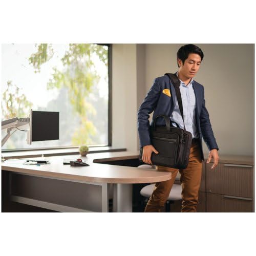 Image of Kensington K60386EU Laptop Briefcase, Contour 2.0 15.6 Inch Business Laptop Briefcase, Medium Shoulder Bag for Laptops & Tablets, Water Resistant Secure Bags for Men & Women, Hand Luggage, Travel Bag