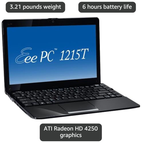 Image of ASUS Eee PC Seashell 1215T-MU17-BK 12.1-Inch Netbook (Black)
