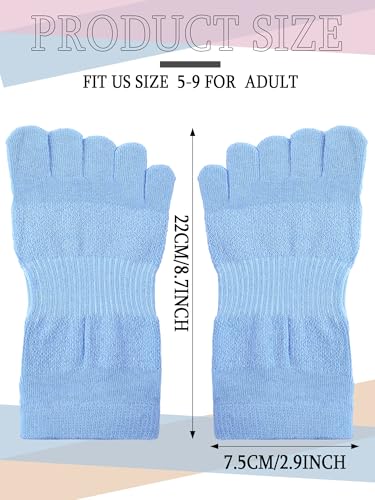 Bencailor 8 Pairs Women Toe Socks Cotton No Show Anklelow Cut Socks with Five Toes for Women Men Athletic Running Supplies Lightweight and Breathable3